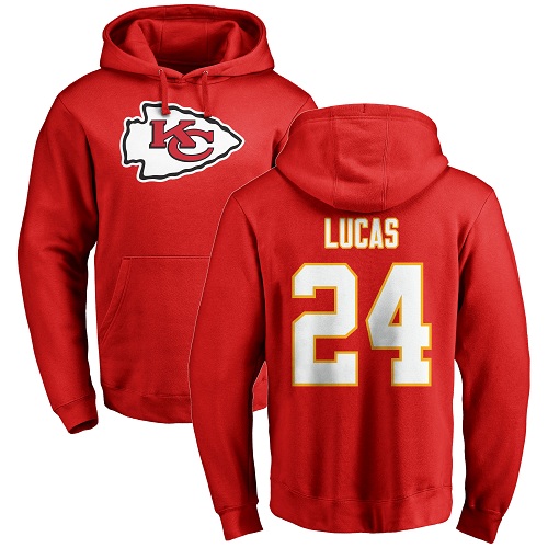 Men Kansas City Chiefs #24 Lucas Jordan Red Name and Number Logo Pullover Hoodie->women nfl jersey->Women Jersey